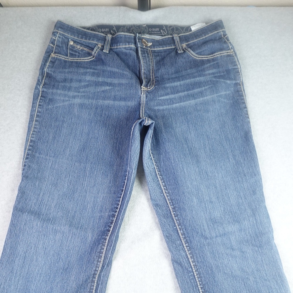 Wrangler Q-Baby Jeans Womens 13/14x34 Blue Bootcut Ultimate Riding Denim - Picture 2 of 13